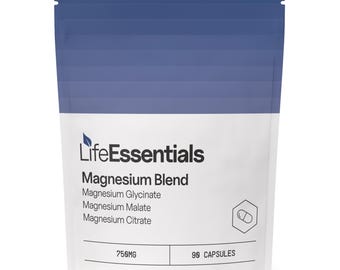 Magnesium Blend Capsules - Glycinate, Citrate, Malate - 750mg x 90
