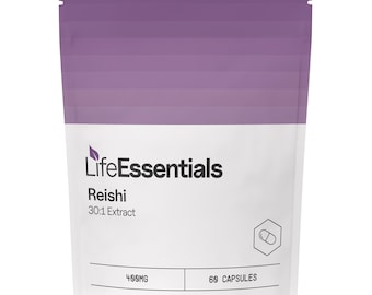 Reishi Capsules - 30:1 Mushroom Extract - 12,000mg Equivalent Dose - 400mg x 60