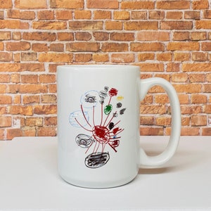 Personalized artwork mug, Custom mug, Kids Drawing Mug, Kids Artwork Mug, Child's Drawing Mug, Personalized Gift, Gift for Grandparents