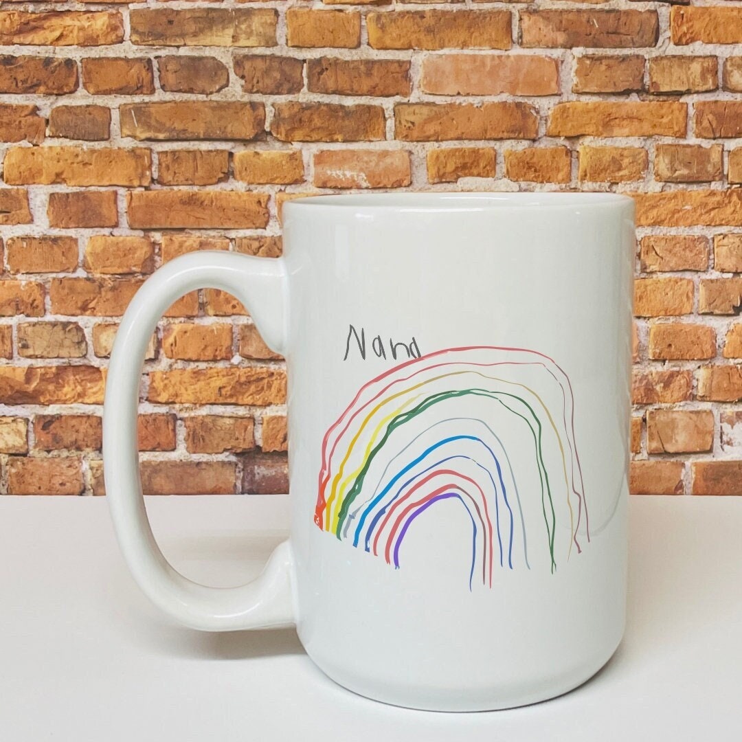 Custom Mug Kids Drawing Mug Nana Mug Granda Mug Kids Etsy