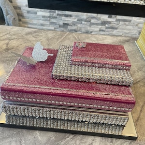 Bling Book Stack ‘pink & silver’