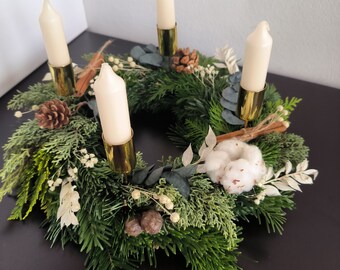 Trkranz Weihnachten Mit Trockenblumen, Natr Adventkranz Mit Kerzen,  Winterkranz, Advent Wreath Catholic Candle Holder, Holiday Decor - Etsy  Israel