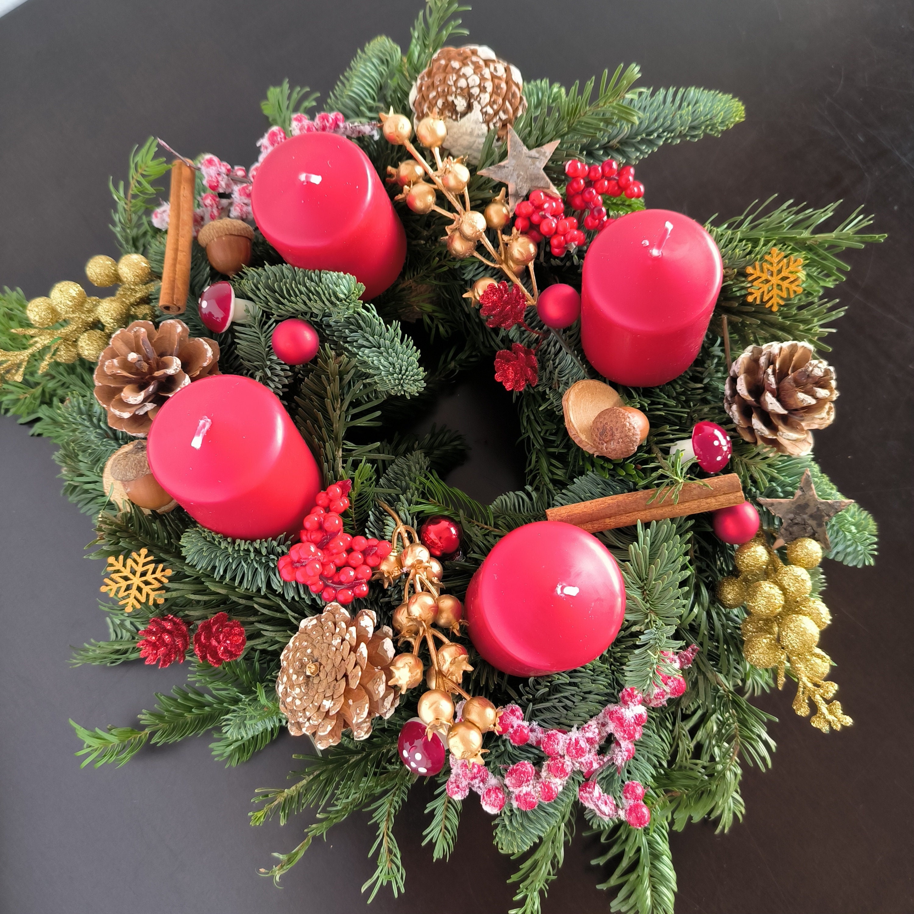 Knstlicher adventskranz - Etsy.de
