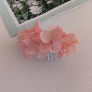 Blush boho wedding hair comb with dried flowers for bride, Bridal hair accessory for boho wedding, bridesmaids hair piece