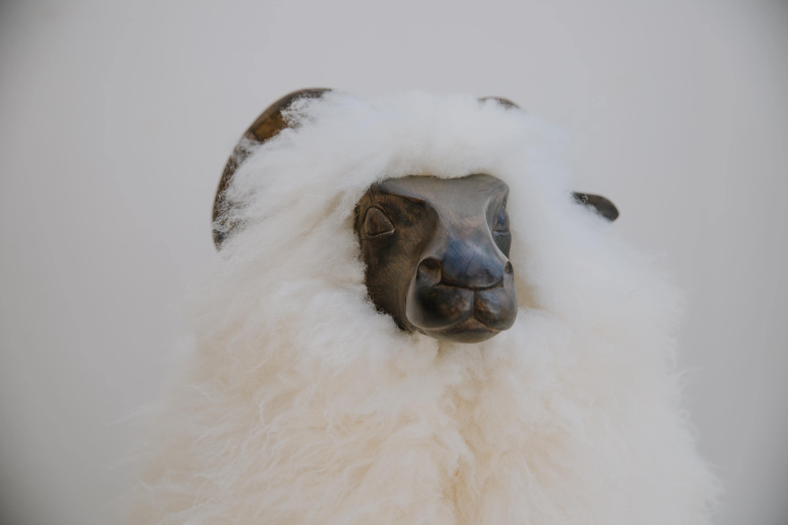 Lalanne-inspired Sheep Sculpture: Natural White Sheepskin Chair - Etsy