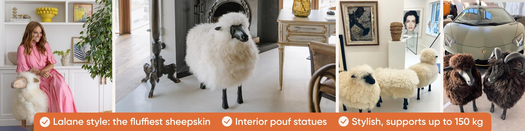 ◆KOMOREBI MUSEUM◆ Handmade 3way lace lamb shearling long b 2-in-1 NO SEW Crochet Pattern: Lamb 