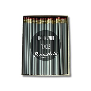 Gray Pencils | Personalized Pencils | Holographic Foil | Event Favors | Wedding Favors | Party Favors | Business Branding | Bulk Pencils