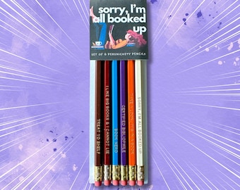 Buch-Liebhaber-Bleistifte, lustiges Geschenk für Bücherlieber, Goldfolien-Bleistifte