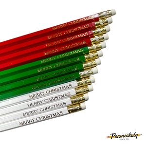 Personalized Pencils | Custom Christmas Gift | Stocking Stuffer | Gifts for Teachers | Wedding Favors | Party Favors | Business Branding