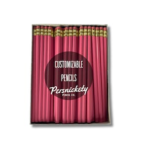 Pink Custom Pencils | Personalized Pencils | Holographic | Event Favors | Wedding Favors | Party Favors | Business Branding | Bulk Pencils