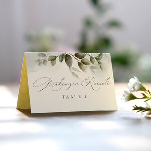 MIA Wedding Place Card Template, Boho Place Card Template Wedding, Wedding Place Card