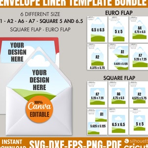 Wedding Envelope Liner Template A7 5x7, Canva Editable Insert, Printable DIY Invitation