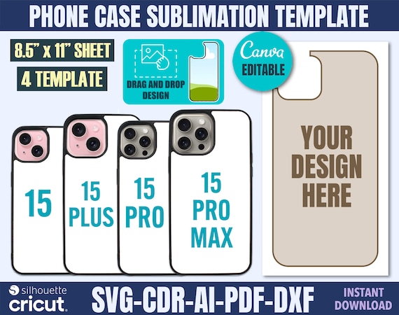 iPhone 15 Pro Case Sublimation Template (Digital Download)