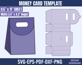 Gift Bag Template: Birthday Favor Box SVG, Cricut Cut Files (Digital Download)