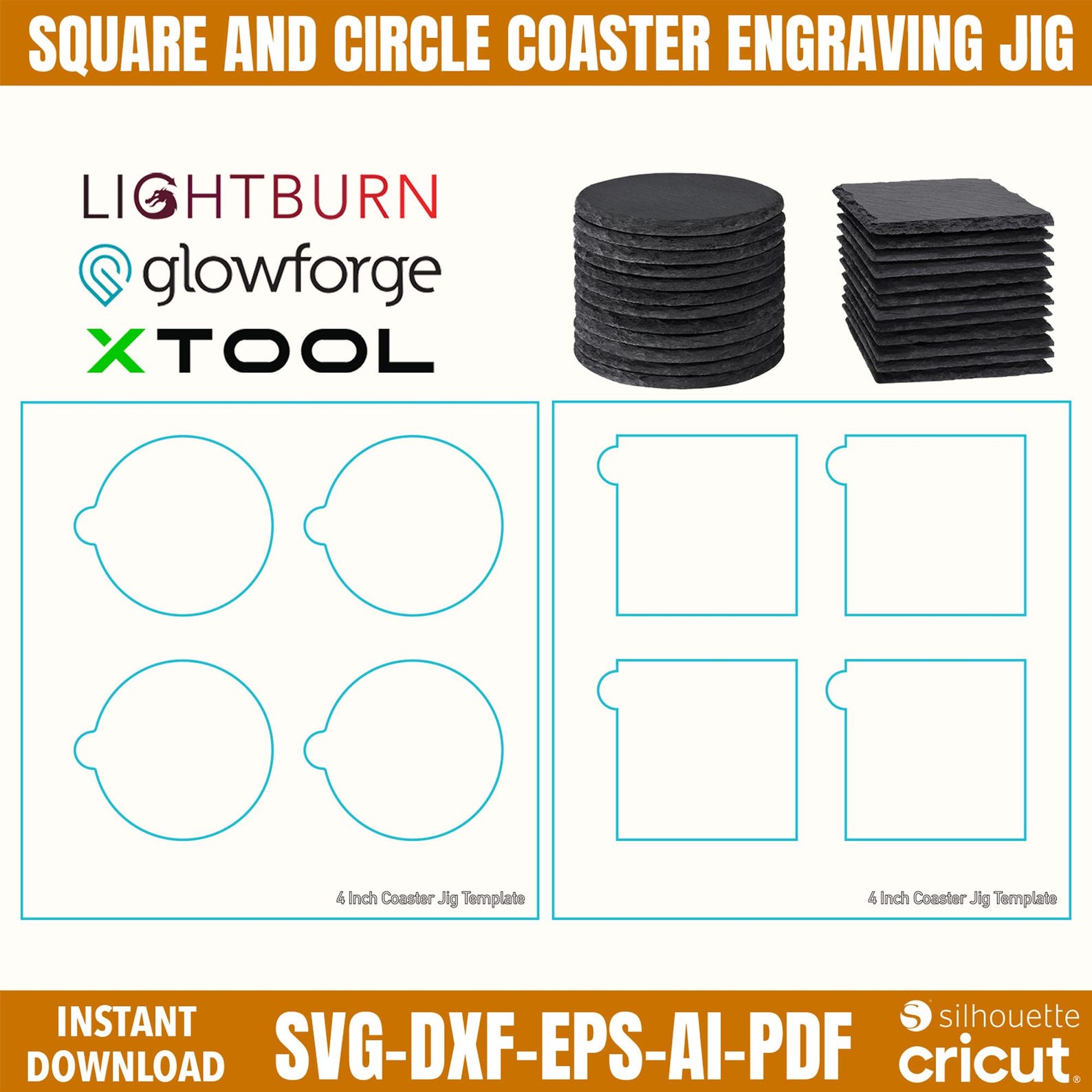 Coaster Jigs Vector 4