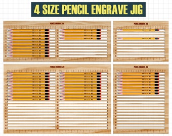 Pencil Engraving Jig Bundle: Laser Ready Template (Digital Download)