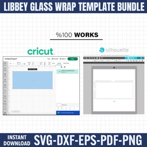 libbey glass template Svg, 12 oz 16 oz 20 oz libbey glass wrap template, glass can template, svg for cricut, silhouette Instant Download