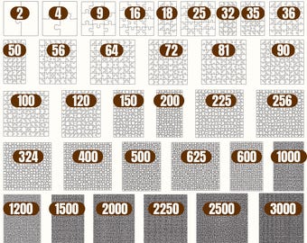 Puzzle SVG Template Bundle, Laser Cut Files (Digital Download)
