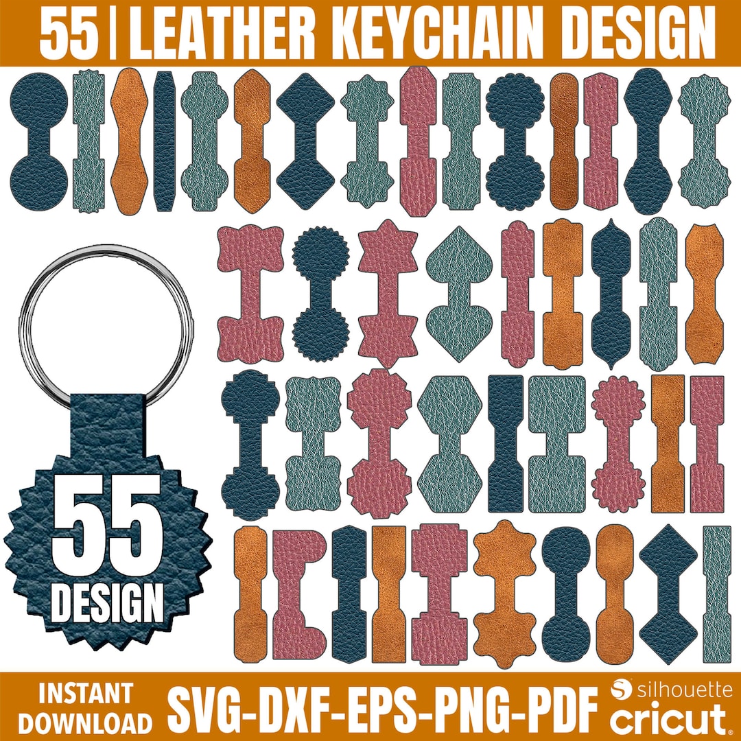 Leather Keychain Laser Cut Keychain Svg Keyring Design Files Leather Keychain Laser Cut Keychain Svg Keyring Design Files