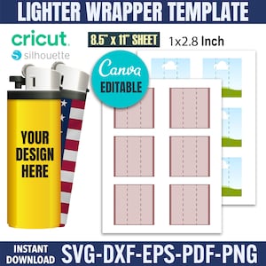 Lighter Label Template Svg, Lighter Wrapper Template, Lighter Label Full Wrap, Lighter Sticker Svg, Lighter Wrapper Svg, Sublimation templat