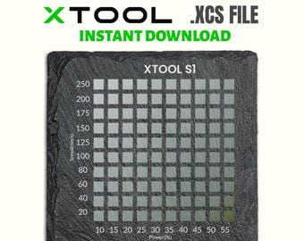 xTool Slate Coaster Gravur-Testdatei XCS | Laser Gravur Vorlage