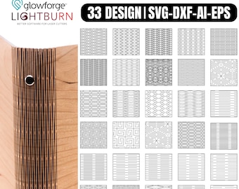 Flexible Living Hinge Laser Cut Files (svg, dxf, ai, eps) (Digital Download)