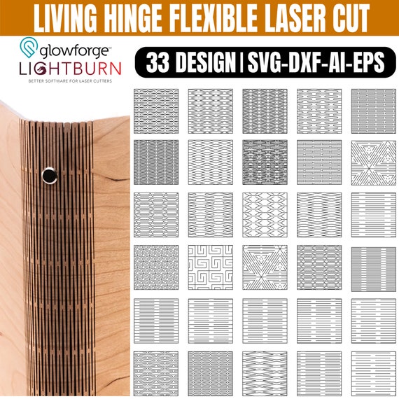 Flexible Living Hinge Laser Cut Files (svg, dxf, ai, eps) (Digital Download)