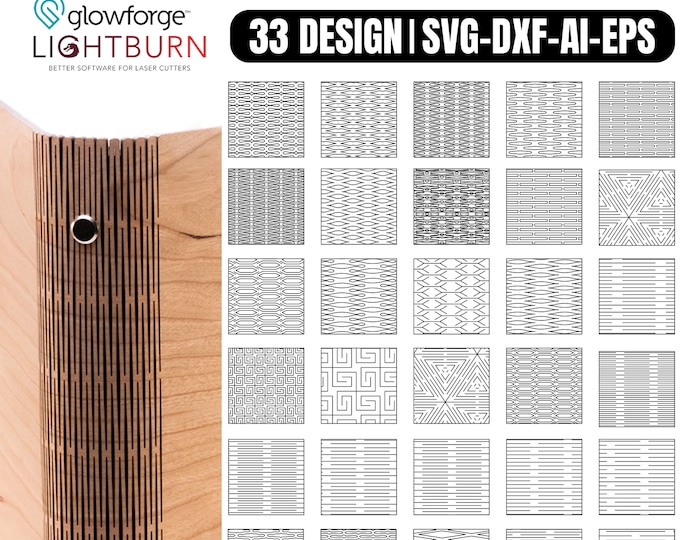 Laser Cut Flexible Hinge SVG Vector Files (digital Download) - Etsy Canada