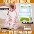 Paper Purse Gift Box SVG Template, Handbag Box, Favor Bag, Cricut Silhouette
