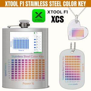 XTool F1 Stainless Steel Color Key, XTool F1 Color Test Grid, Xcs Color Test Grid, Xtool F1 Material Test File, Engraving Test File