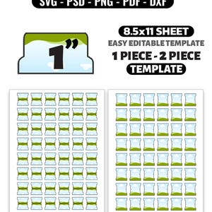 Planner Tab Template SVG, Editable Canva File Folder Labels, Journal Tabs, Binder Divider Tabs, Cricut Silhouette Cut Files image 2