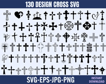 Cross SVG Bundle: Christian Faith Designs (digital Download) - Etsy