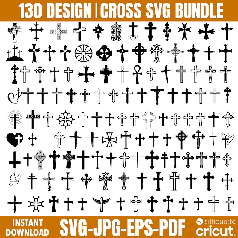 Cross Svg, Cross Svg Bundle, Cross Png, Grunge Cross Svg, Jesus Cross Svg, Cross Cricut, Distressed Cross Svg, Digital Download