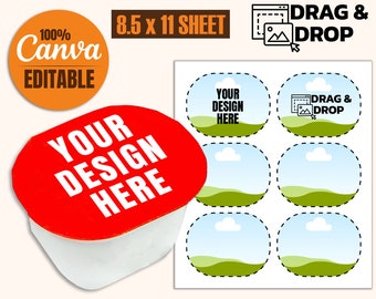 Snack Stack Chip Topper Label Template: Canva Party Favor (Digital Download)