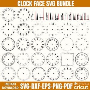 Clock Face SVG Bundle: Modern & Old Designs (Digital Download)