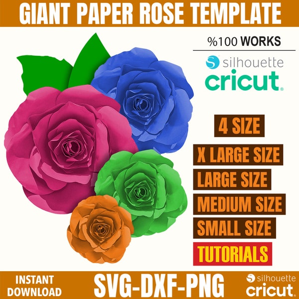 Dyi Roses Template Giant Rose Petal Template - Etsy