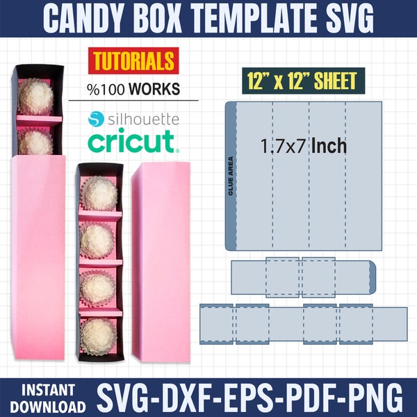 Christmas Chocolate Box template, Candy Box Template, Chocolate Box Template, Party Favors Box Svg, Chocolate Gift Box Svg, Cricut box