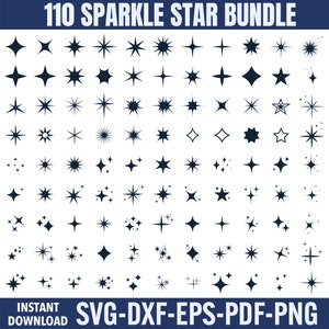 Star Svg, Sparkle Star Svg, Star Png, Sparkle Star svg Bundle, Star Clipart, Star Cricut Fİle, Twinkle Stars svg, Svg Files For Cricut