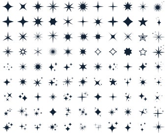 Estrella Svg, Sparkle Star Svg, Estrella Png, Sparkle Star svg Bundle, Star Clipart, Star Cricut Fİle, Twinkle Stars svg, Archivos Svg para Cricut