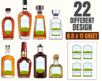 Editable Tequila Label Template Bundle | Canva Bottle Design (Digital Download)