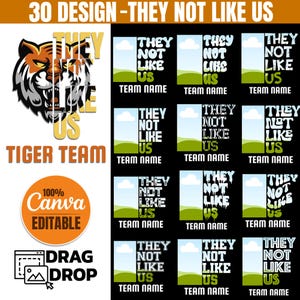 They Not Like 30 Design Canva Template, They Not Like Us Png, They Not Like Us Canva Frame Template, The Not Like Us Frame, Drag And Drop