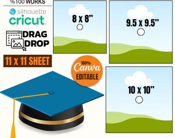 Modèle de décoration de casquette de remise des diplômes modifiable : DIY Canvas & SVG (téléchargement numérique)