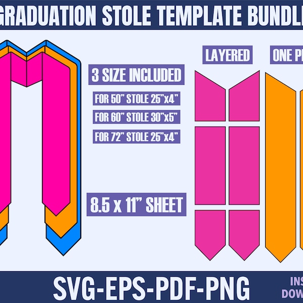 Graduation Stole Template, Graduation Stole svg, Stole Template, Graduation Template, Graduation Svg, Stole template Sublimation