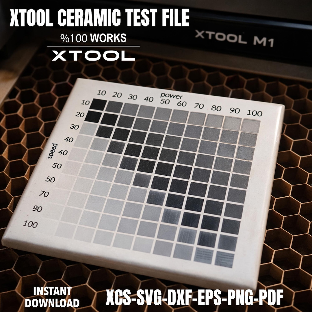 Xtool Bitmap Test Array Xtool M1 Ceramic Laser Engraving Test File | Power & Speed Grid ...
