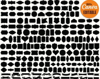 260 Tag Label SVG Bundle: Template Frames (Digital Download)