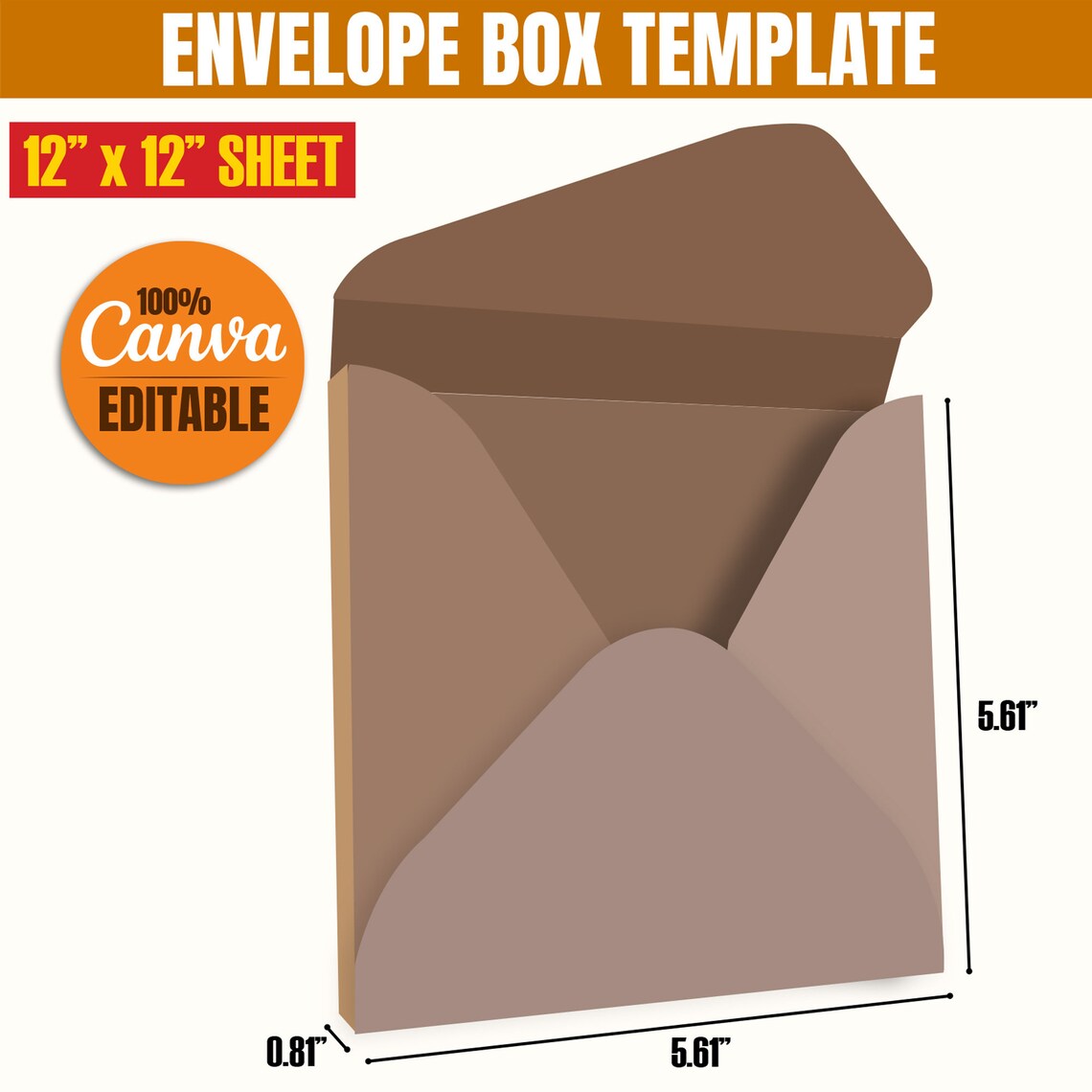 Envelope Box Template SVG, Canva & Cricut Files (digital Download) Etsy