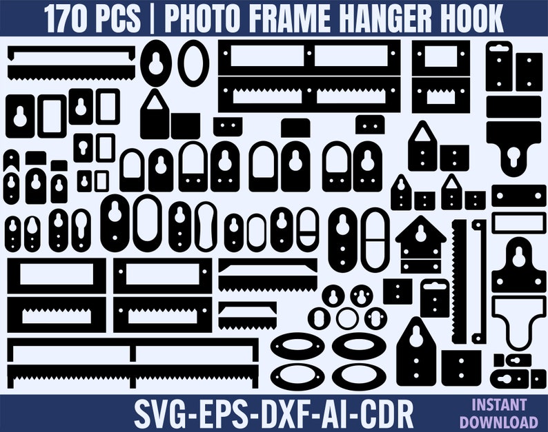 photo frame hanger hook dxf
