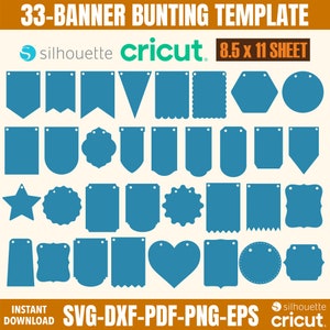 Bunting Banner SVG: Scallop & Birthday Party Banner Cut File (Digital Download)