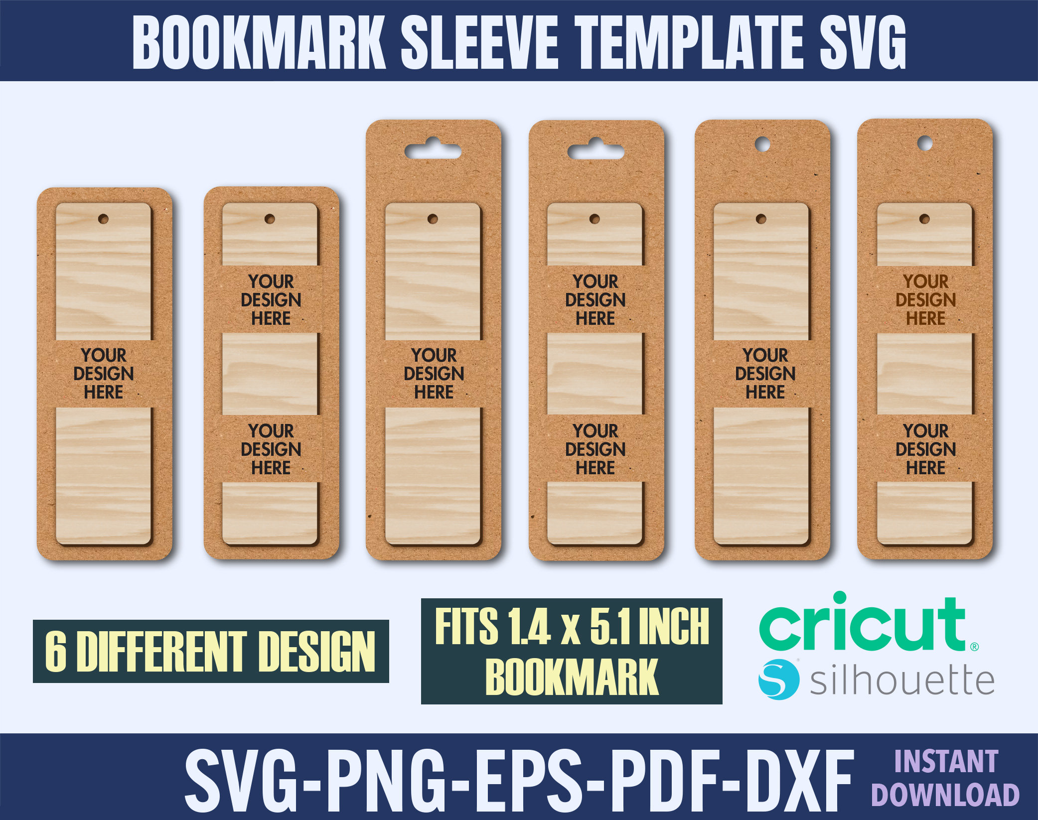 Bookmark Sleeve Svg, Resin Bookmark Packaging, Cut Files, Png Cut