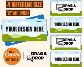 Auto Nummernschild Vorlage Bundle: Sublimationsdesign (Digitaler Download)